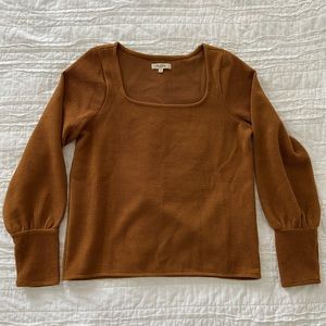 Madewell square neck balloon sleeve shirt